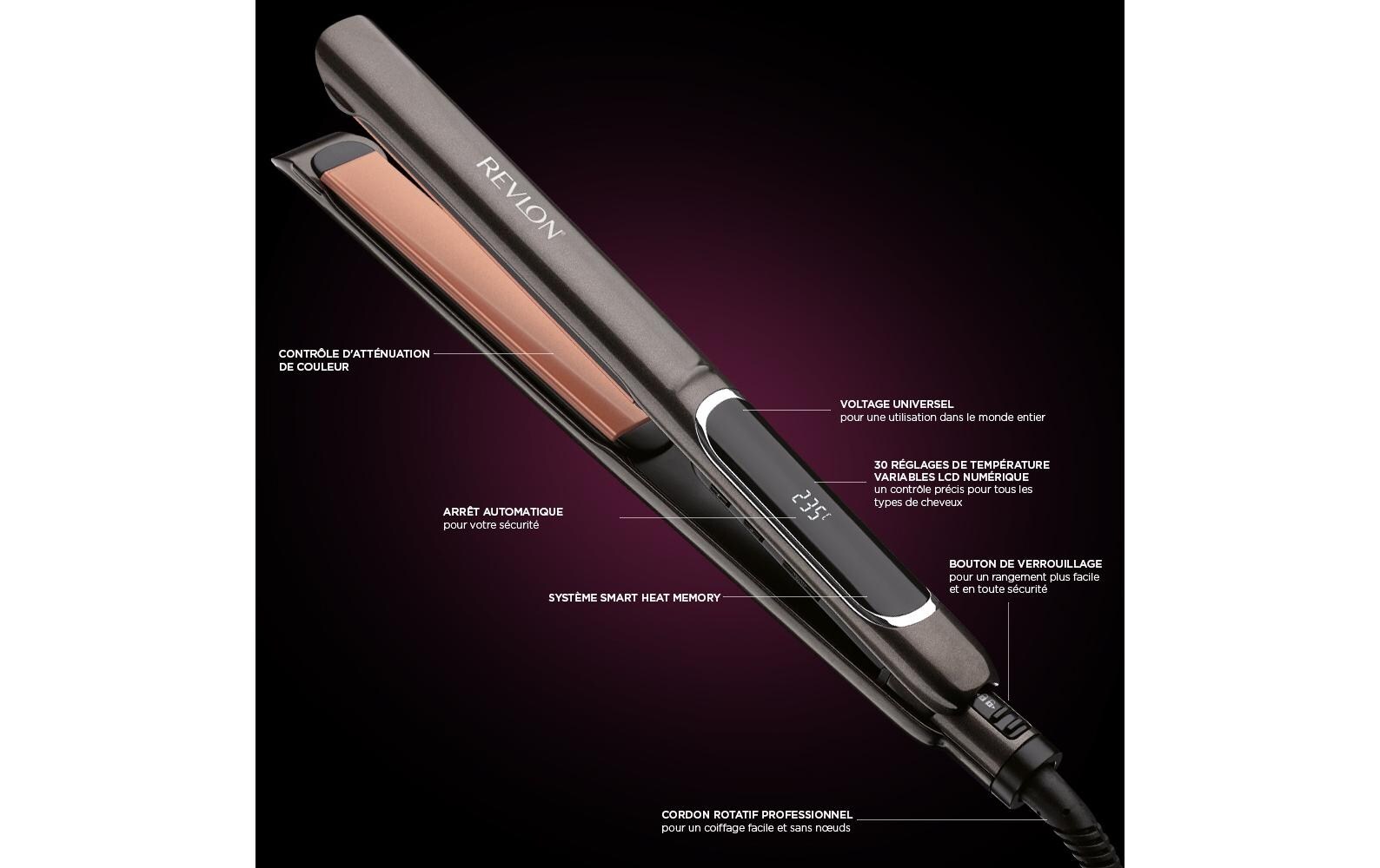 Profihaarglätter Salon Straight CopperGlätteisen mit ColourProtect Keramikbeschichtung