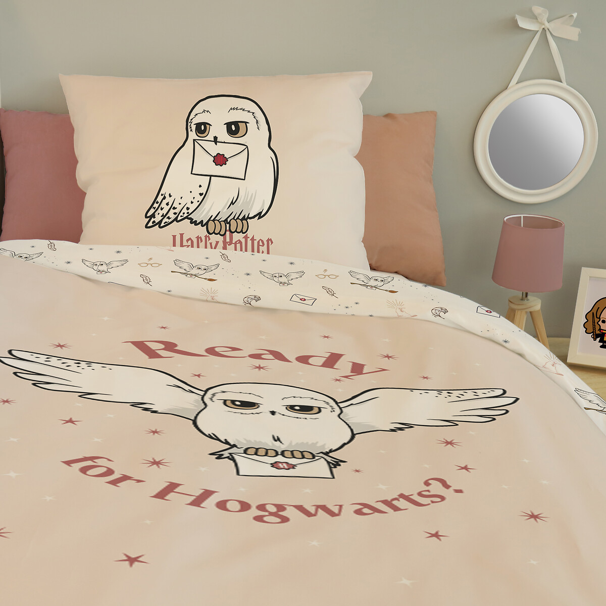HARRY POTTER<br>Conjunto de cama de algodão, Edwiges