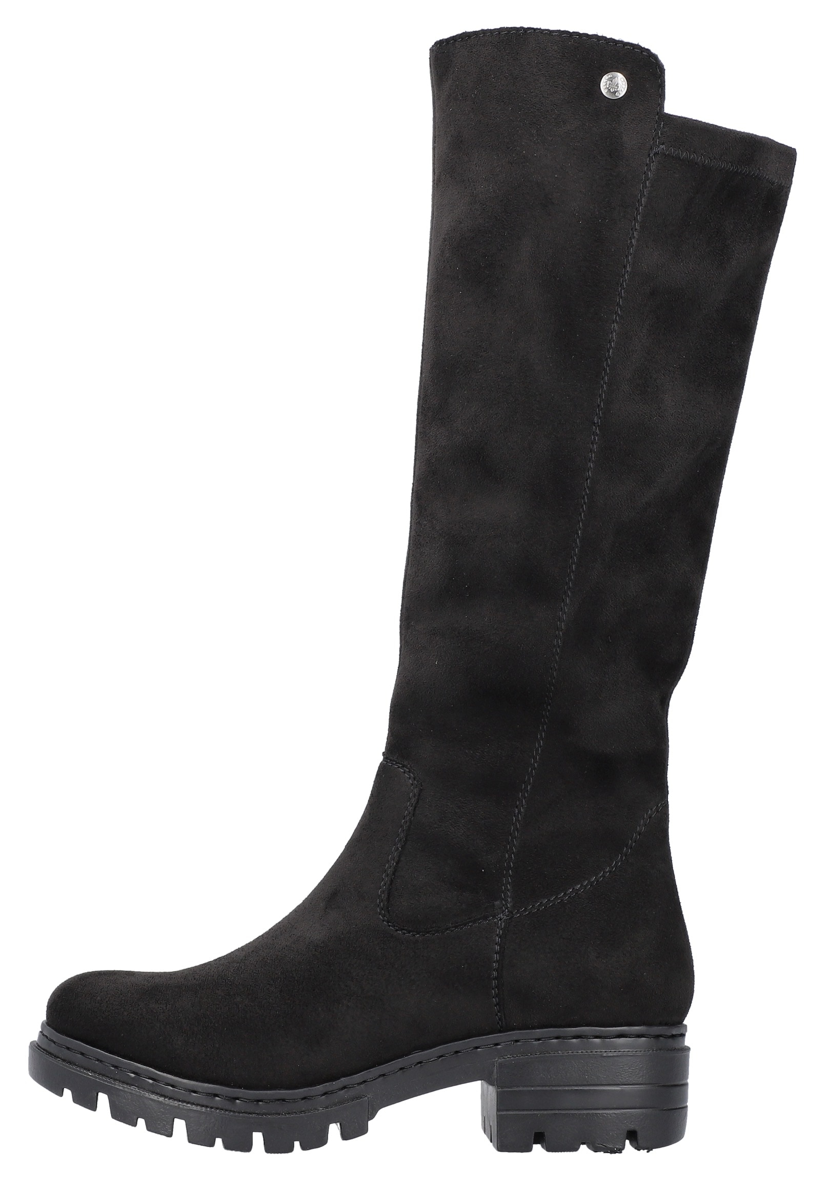 Rieker Winterstiefel  , Langschaftstiefel, Blockabsatz, mit Stretch