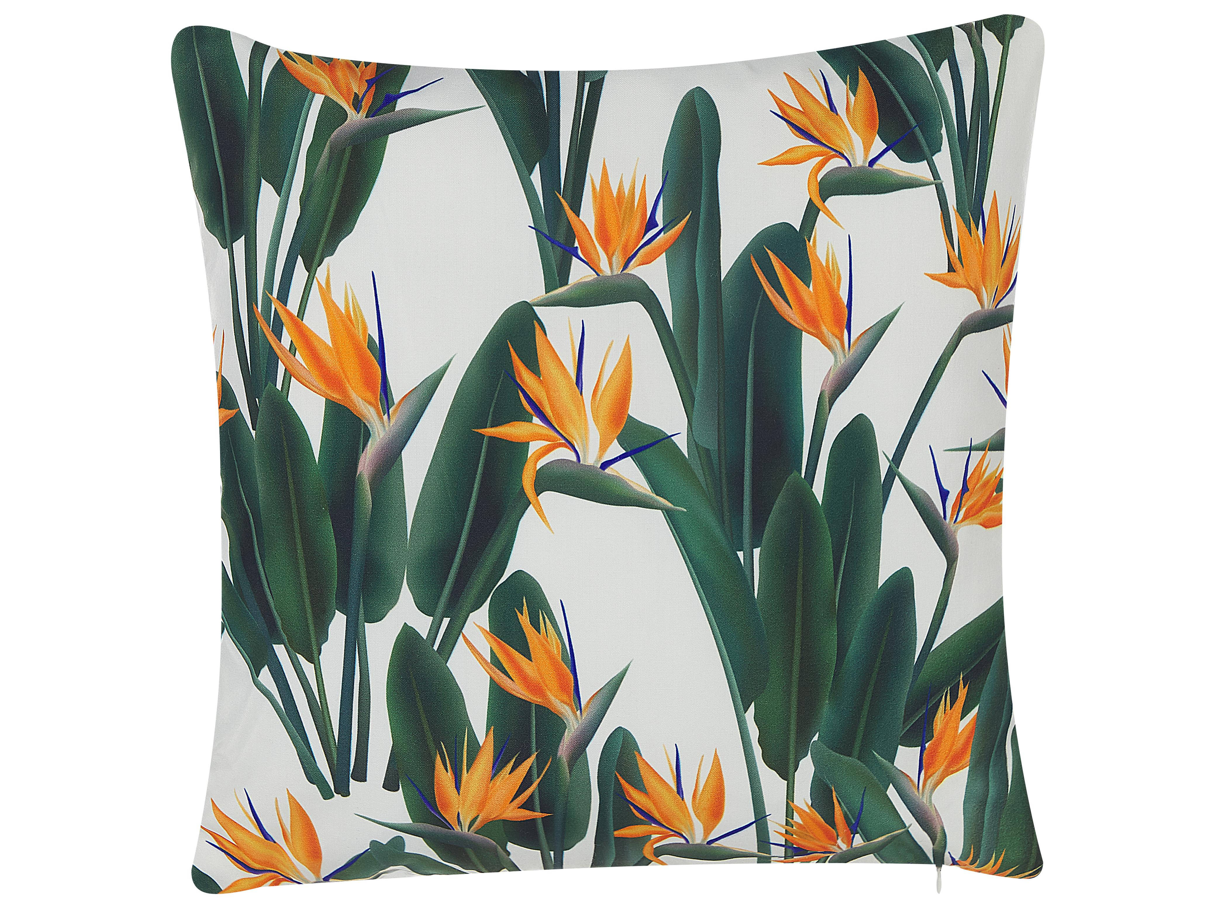 Set van 2 tuinkussens TSOTYLI bloempatroon 45 x 45 cm Groen