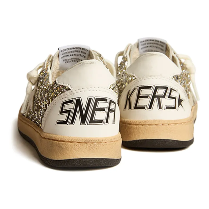 Golden Goose Baskets Lacets Ballstar Paillettes Signature | Doré