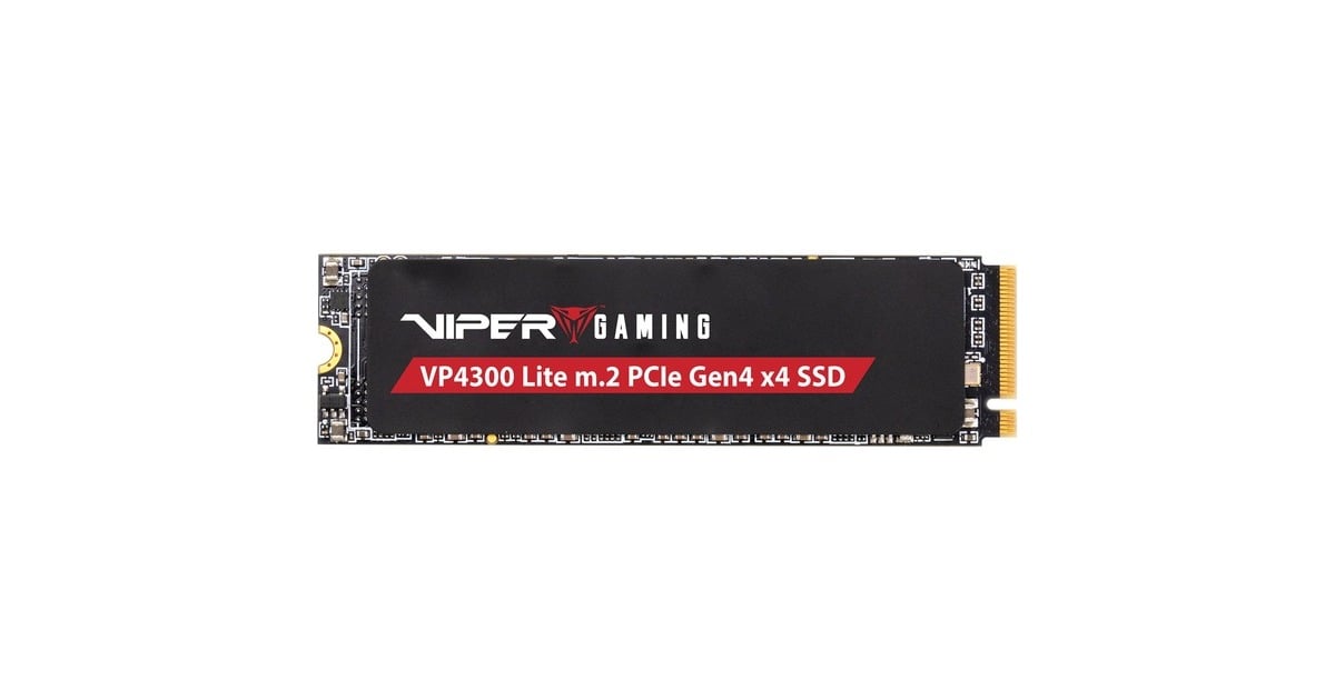 PatriotVP4300 Lite 1 TB SSD  (Zwart, PCIe 4.0 x4, NVMe 2.0, M.2 2280)