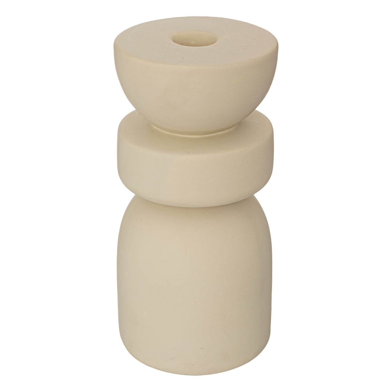 Atmosphera Chandelier Rivi en céramique beige - D.8.6x18 cm