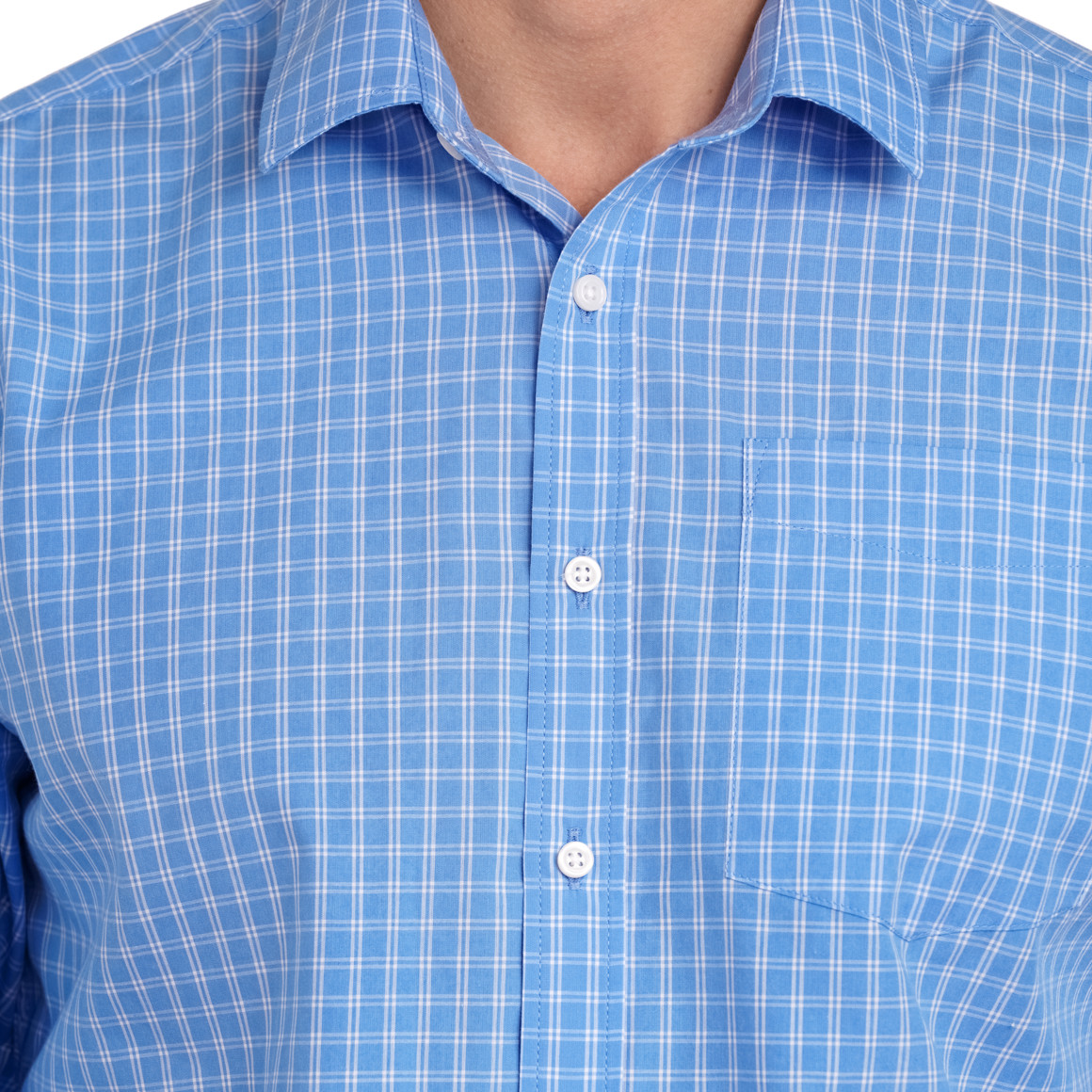 VanVaan Herren Hemd mit Karos blau