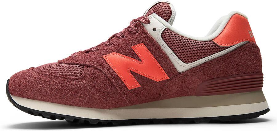 New Balance 574 suède sneakers donkerrood