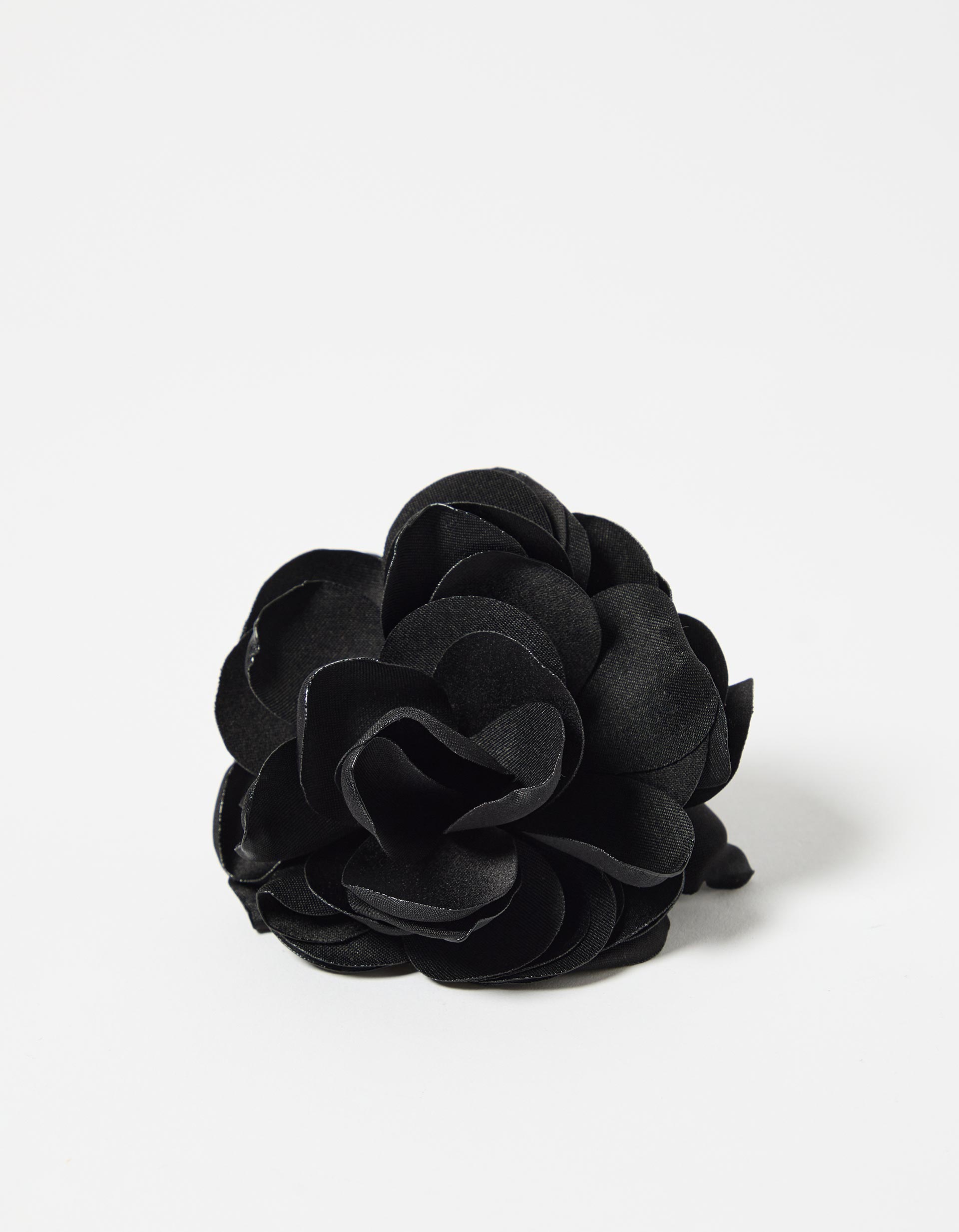 Elástico Cabelo com Flor, Mulher, Preto