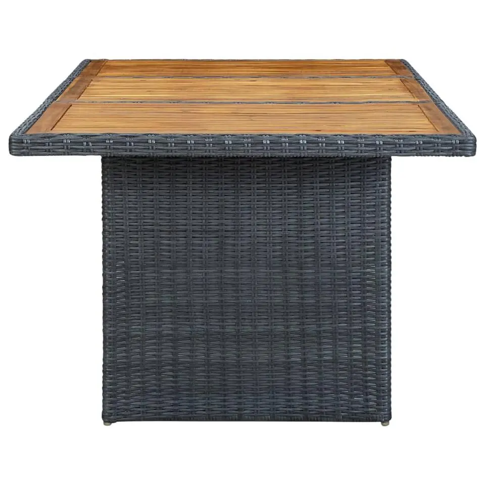 vidaXL - Tuintafel - Grijs - Poly rattan