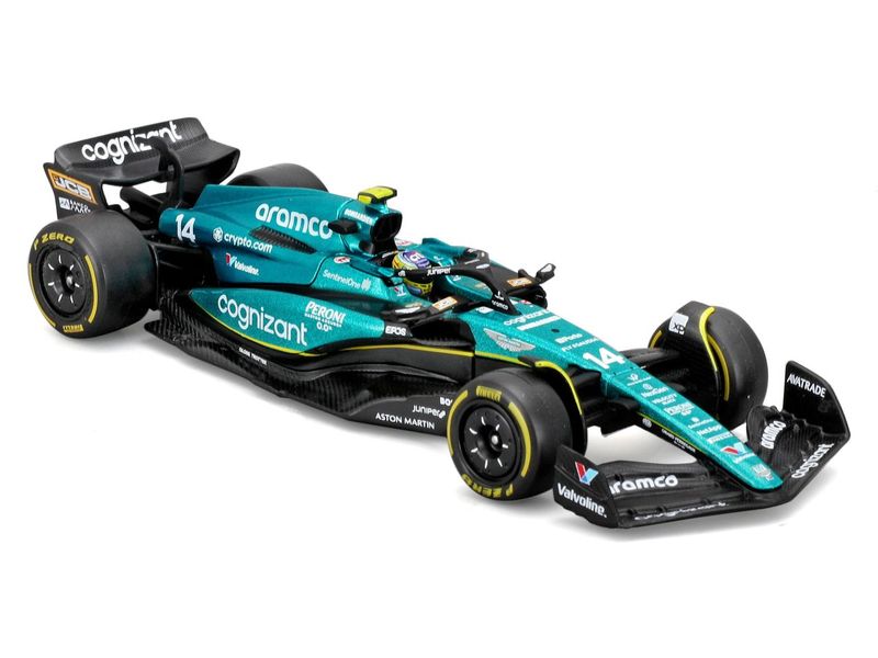 BBurago Aston Martin F1 AMR23 Alonso 2023 1:43 Sammlermodell im Massstab 1:43