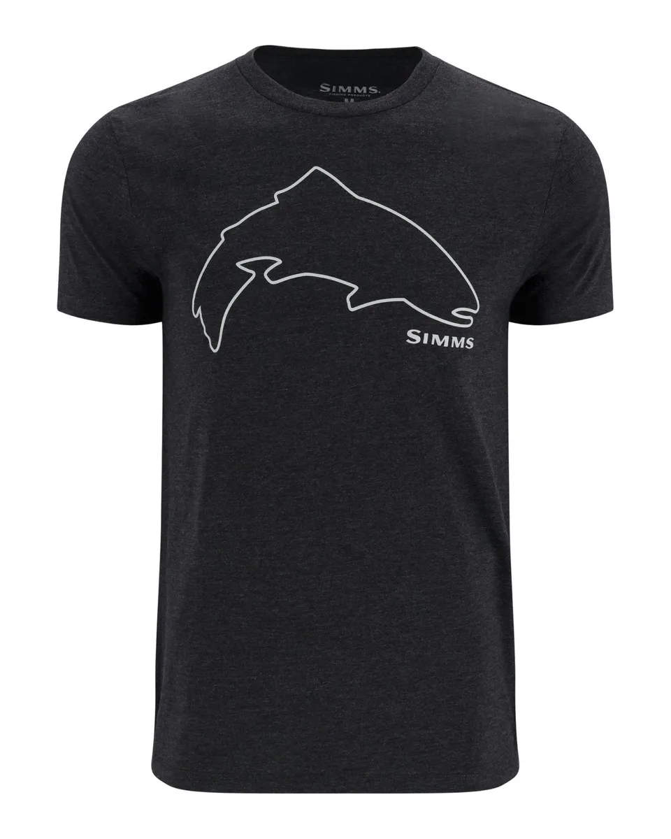 Simms Simms Trout Outline T-Shirt Dark Gunmetal Heather