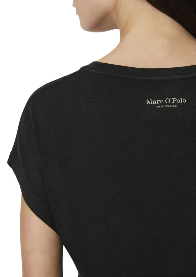 Marc O’Polo T-shirt, short sleeve, deep round n Black