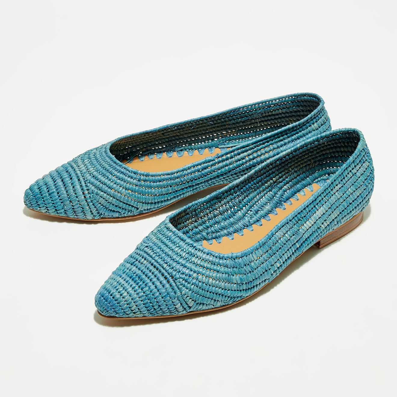 Quartier Latin Ballerines en Raphia bleues