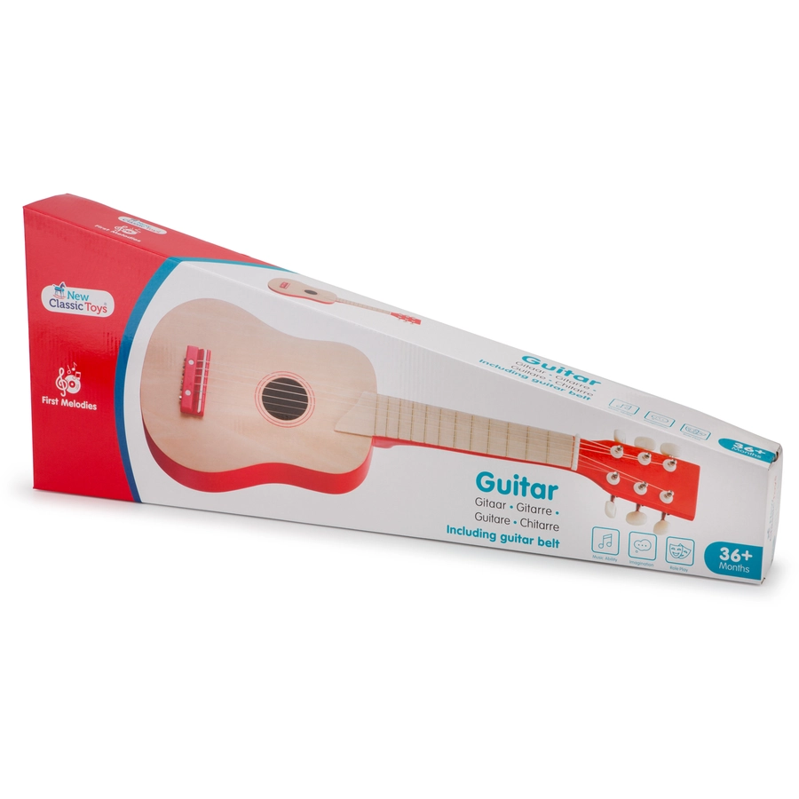 New Classic Toys Gitarre - DeLuxe - NaturRot