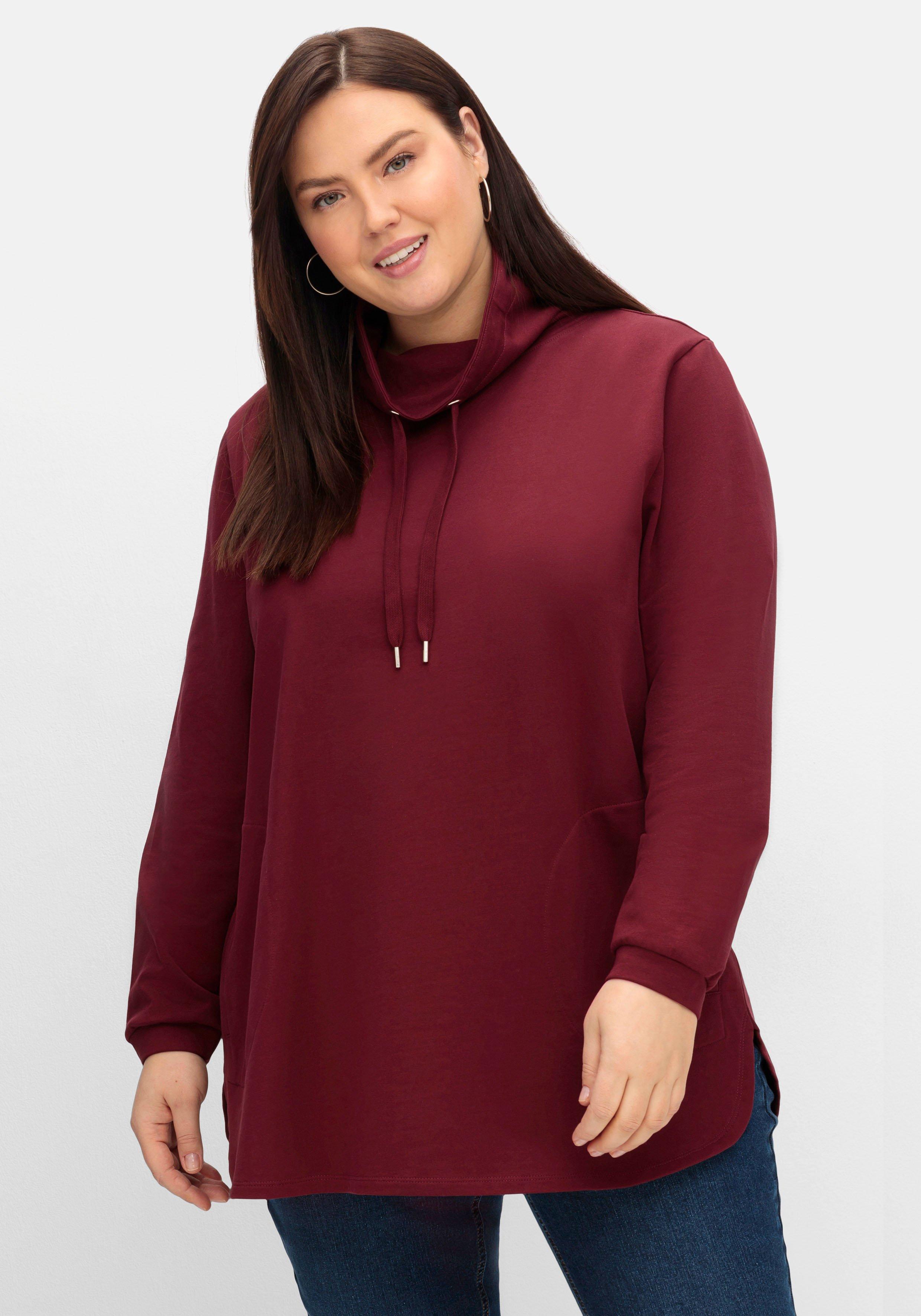 Sweatshirt mit hohem Kragen und Tunnelzug