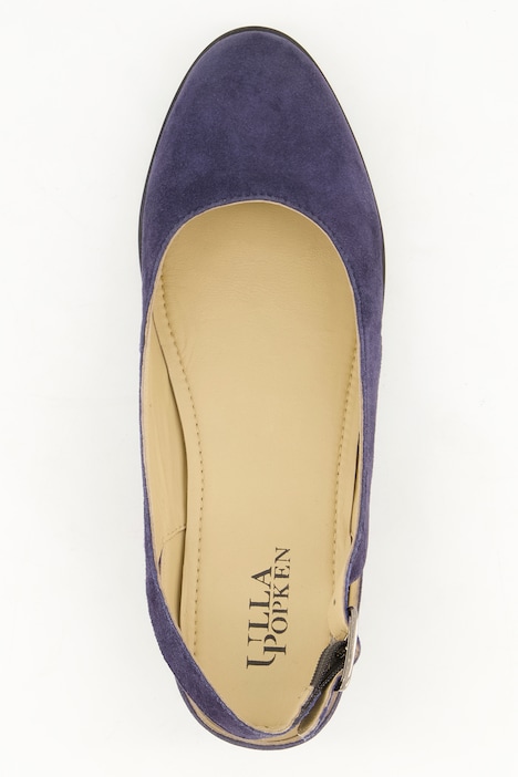 Pumps, Veloursleder, verstellbare Ferse, Weite H