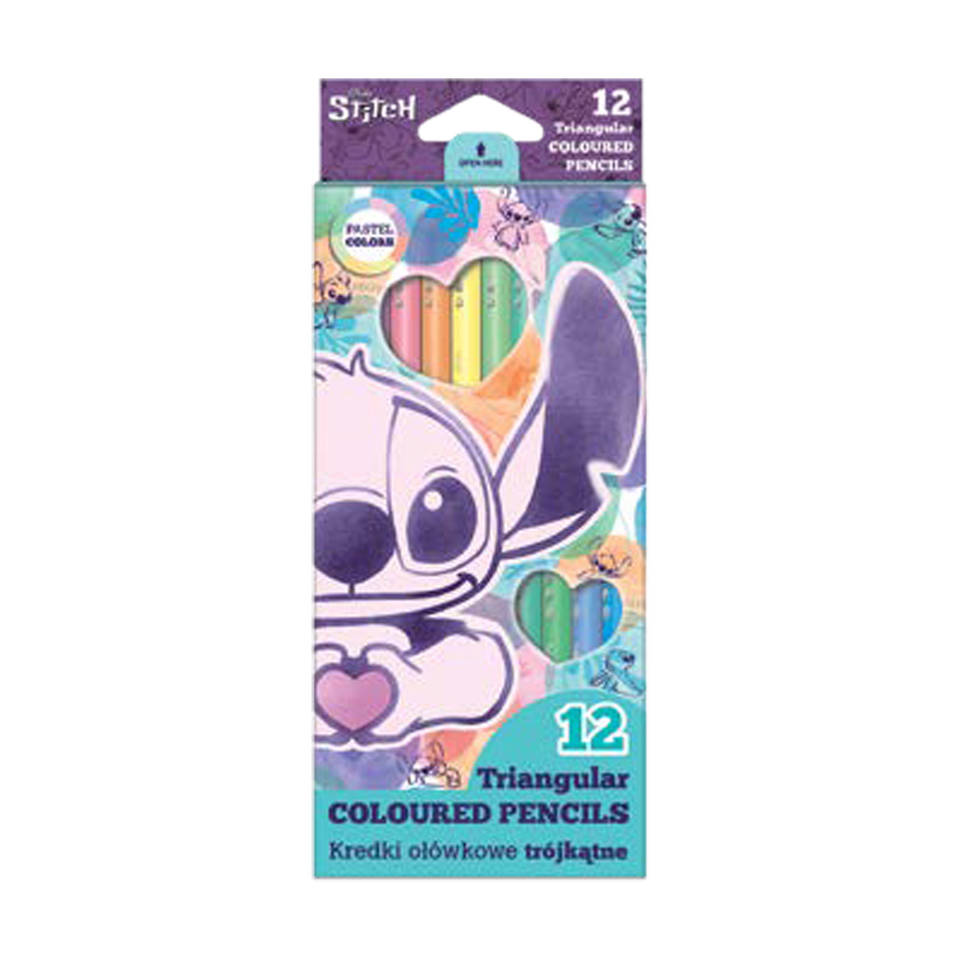 Stitch kleurpotloden set 12-delig