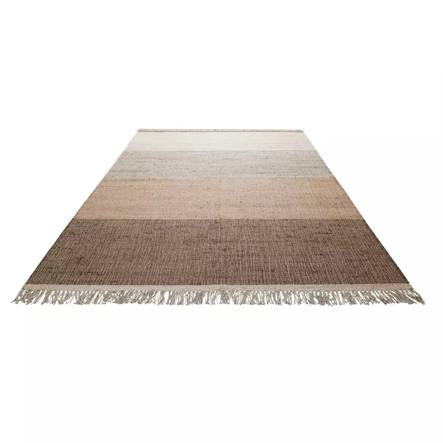 Green Looop Handweb-Teppich Vito beige, braun
