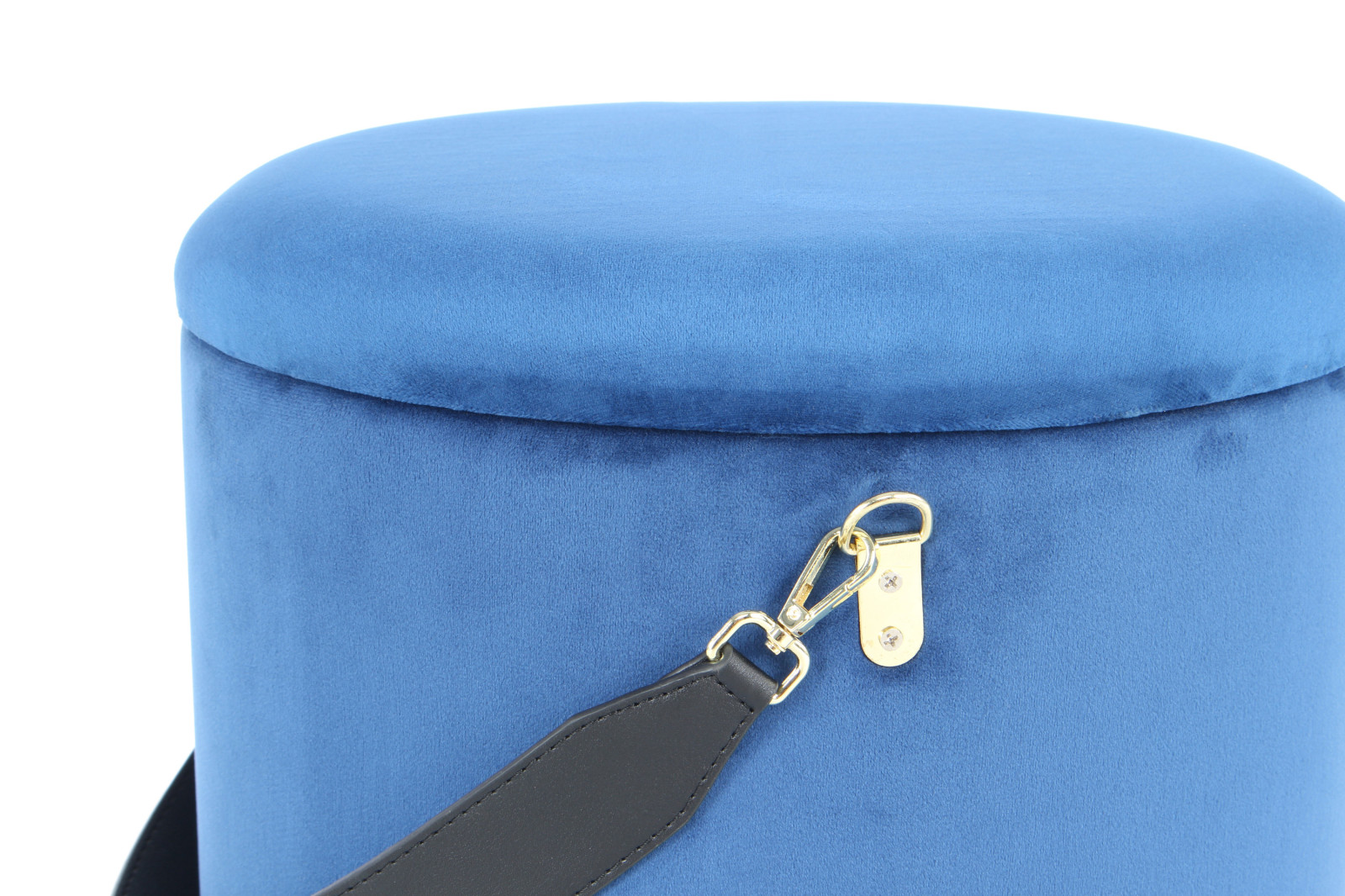 2er-Set Hocker ARABELLA 125 - blau-schwarz - mit Stauraum