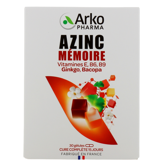 Azinc Mémoire : vitamines, ginkgo et bacopa - Complément alimentaire
