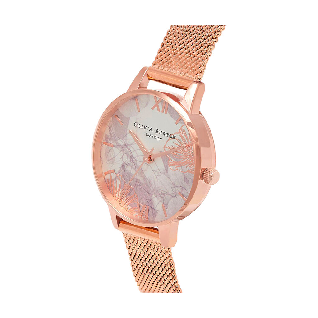 Montre Olivia Burton Abstract Florals Nacre