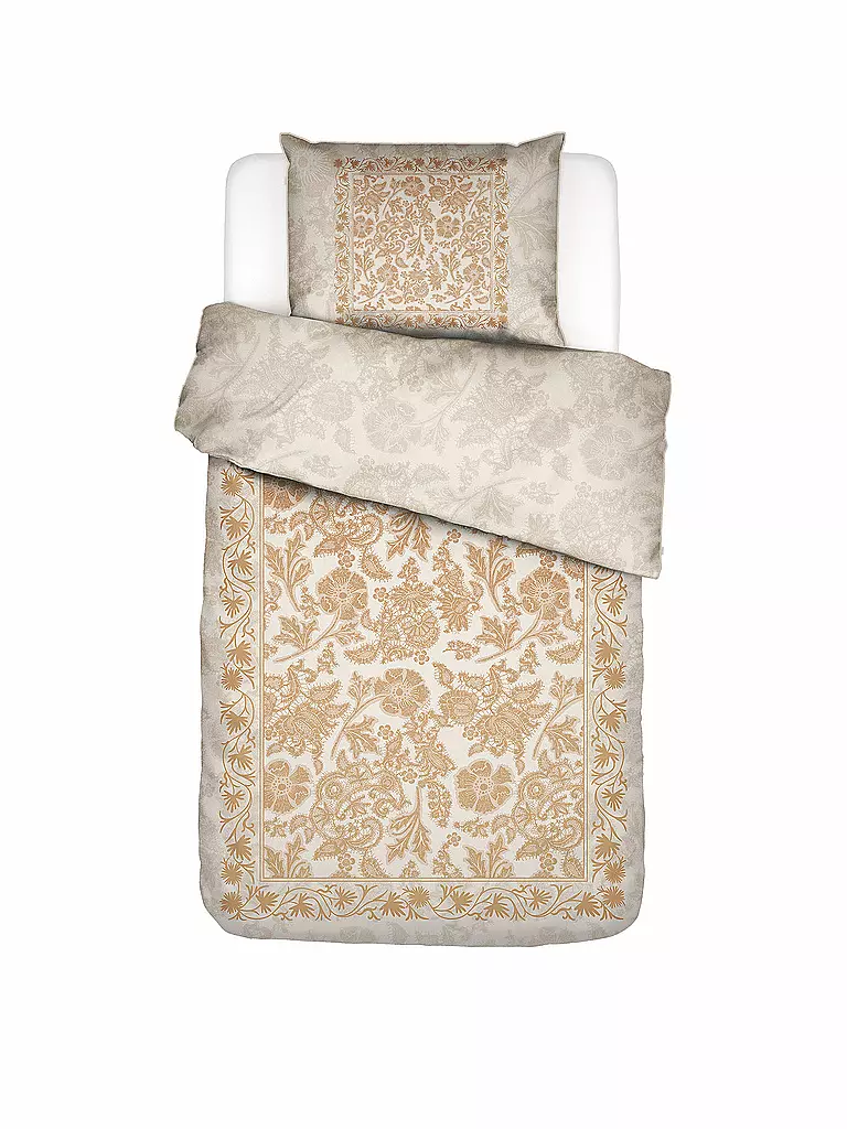 ESSENZA Satin Bettwäsche MAERE 70x90cm/140x200cm Faded White beige