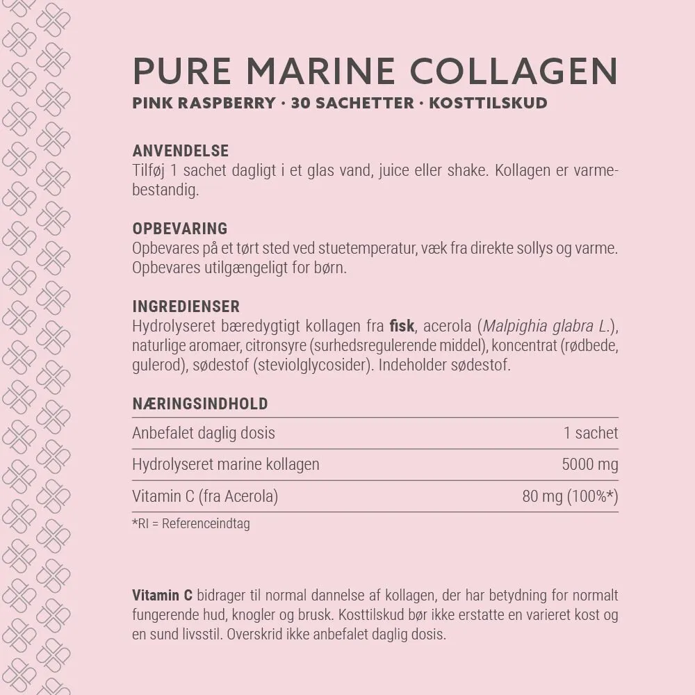 Plent Pure Marine Collagen Pink Raspberry - 30 sachets