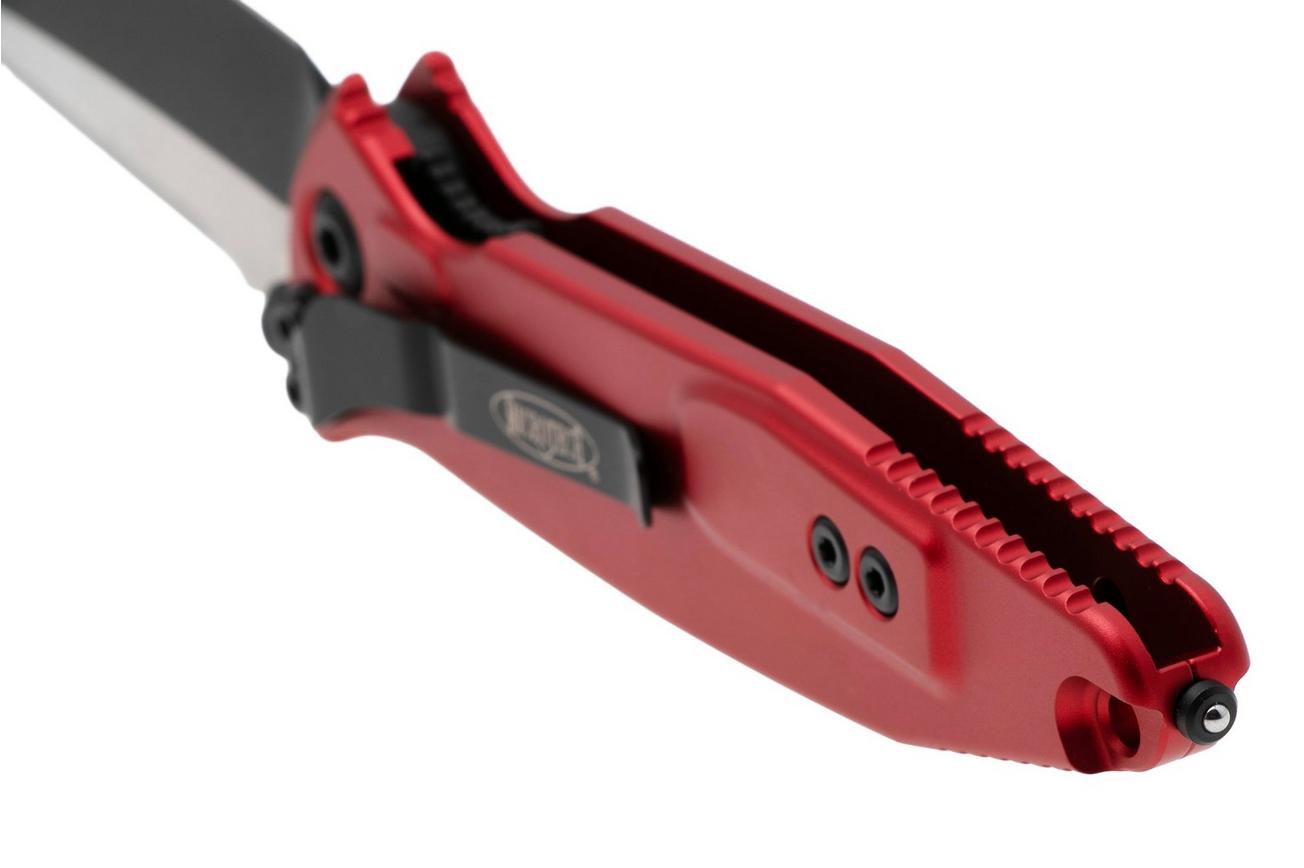 Microtech Socom Elite 161-1RD, Two Tone Black M390 Tanto, Red Aluminum zakmes