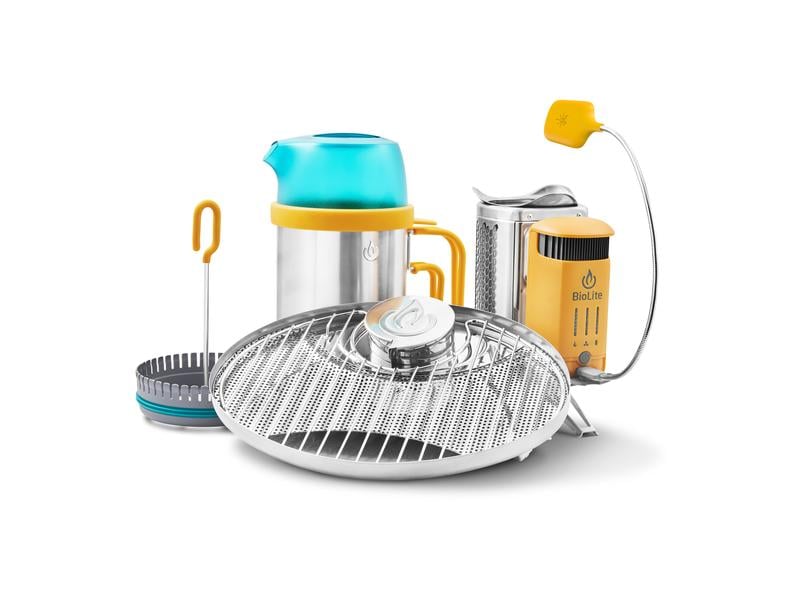 BioLite Camping-Grill Campstove Complete Kit Kochset aus Grill und Wasserkocher