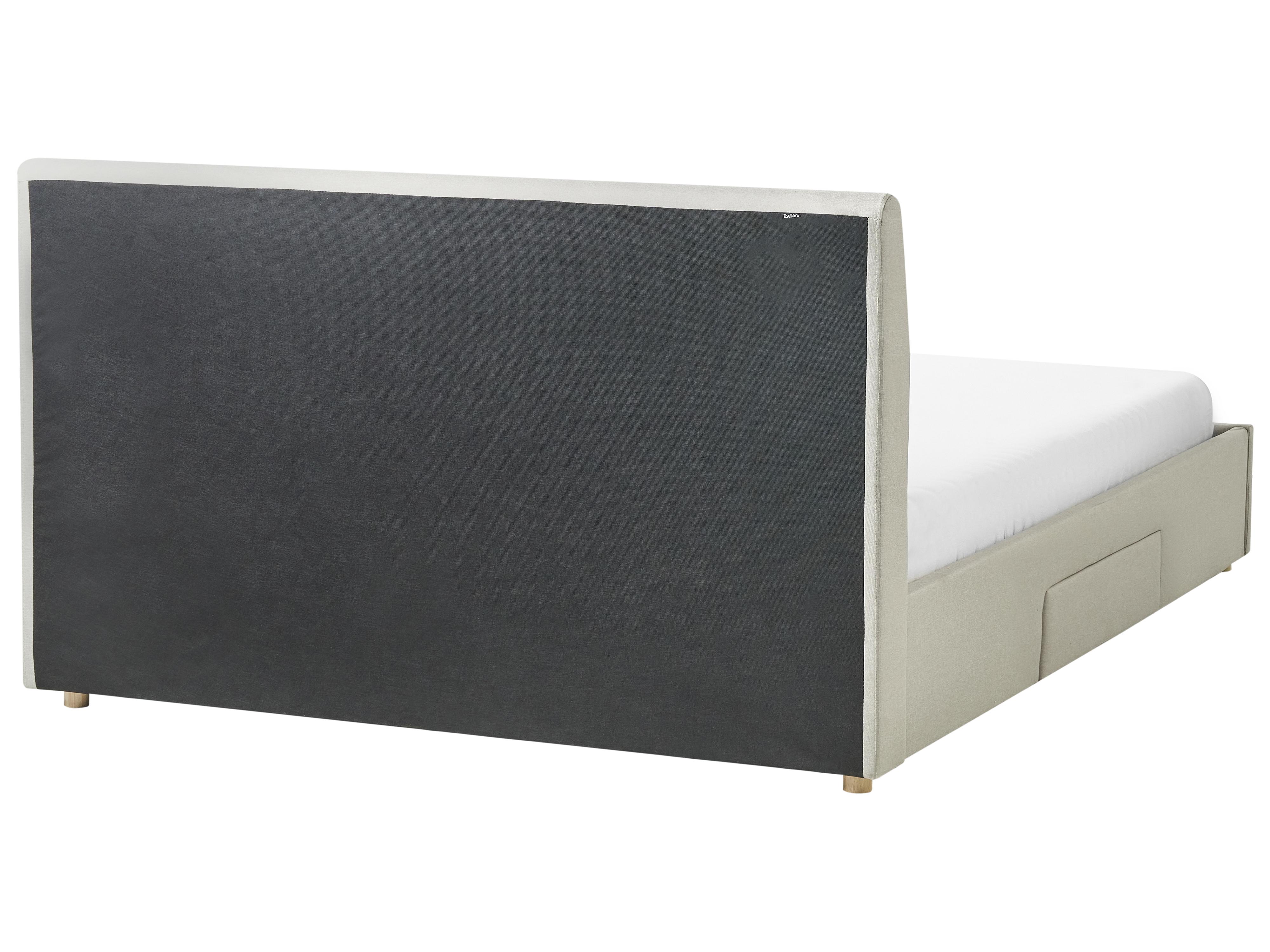 Bed met opbergladen Stof SOUTRIN 180 x 200 cm Beige