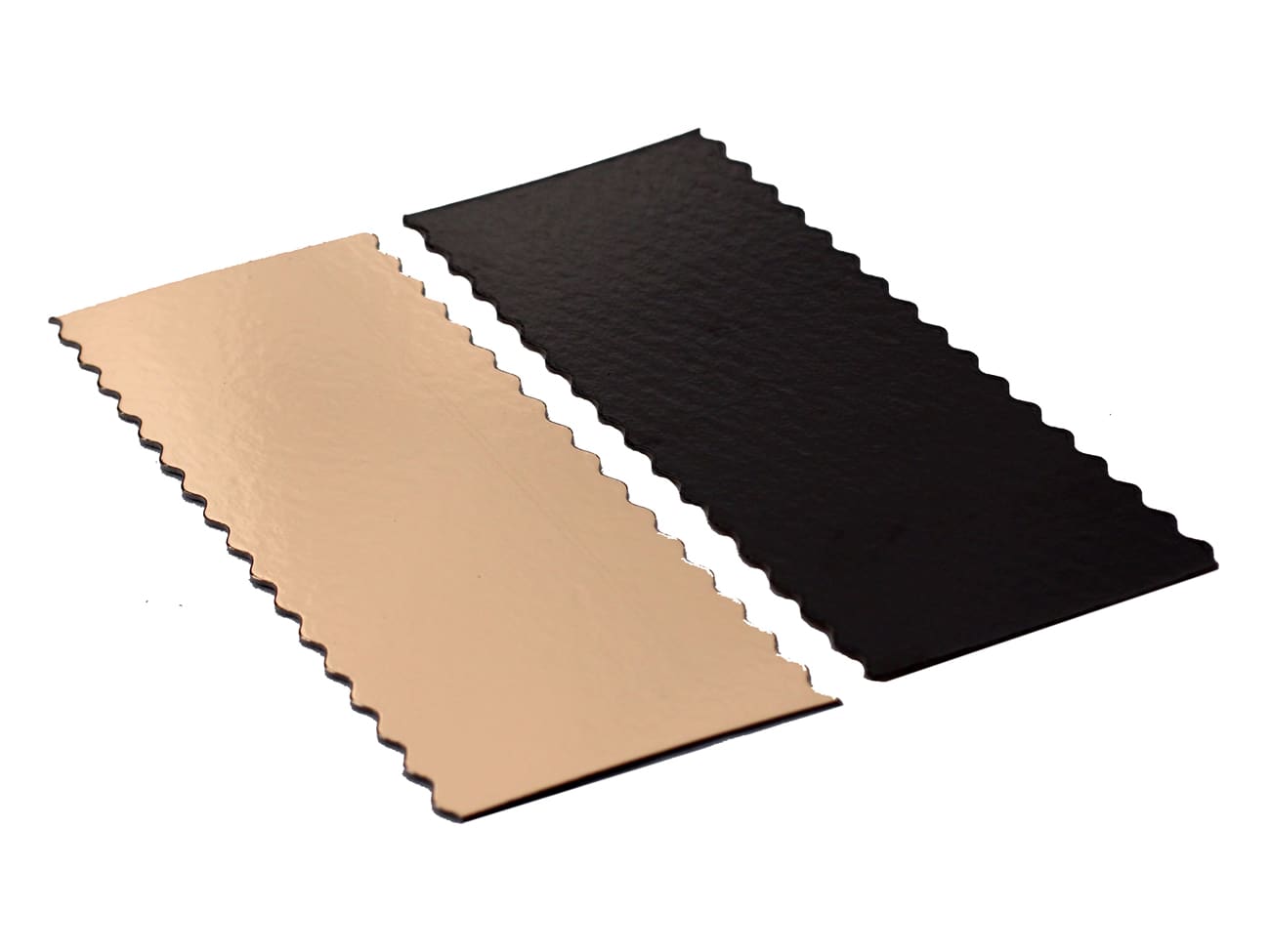 Semelle à bûche or & noir - bords festonnés - 29 x 10 cm (x 50) - Tradiser