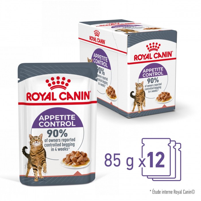 ROYAL CANIN Appetite Control Care en Sauce – Pâtée pour chat