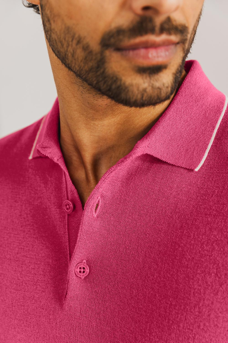State of Art roze heren polo