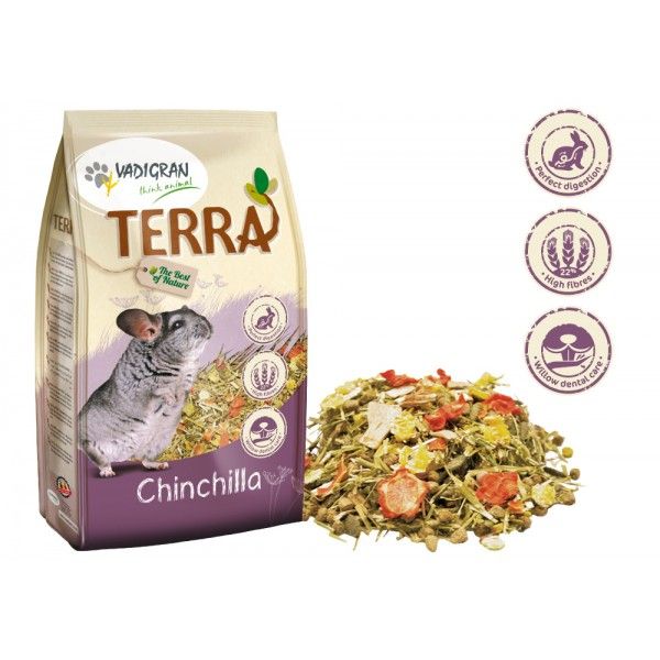Vadigran Terra Alimento Premium para Chinchilas 1KG