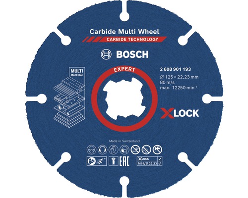 Bosch Professional CMW Expert doorslijpschijf Ø 125x22 mm, X-LOCK opname