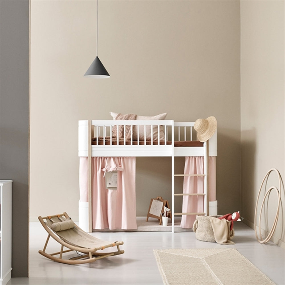 Køb Oliver Furniture Wood Mini+ Halvhøj Seng Hvid/Eg