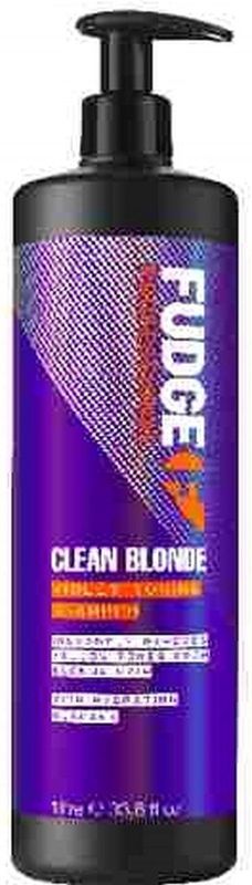 Fudge Clean Blonde zilvershampoo met pomp - 1000 ml