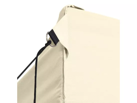 Tente de réception pliable avec 4 parois 3x6 m Acier Crème