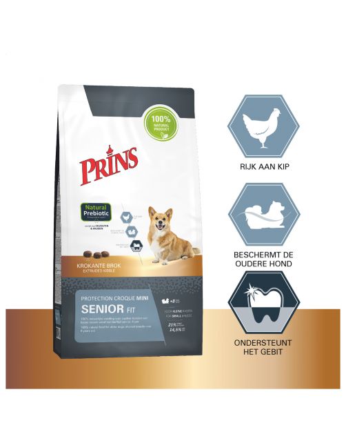 Prins Protection Croque Mini Senior Fit - Hondenvoer - 2 kg