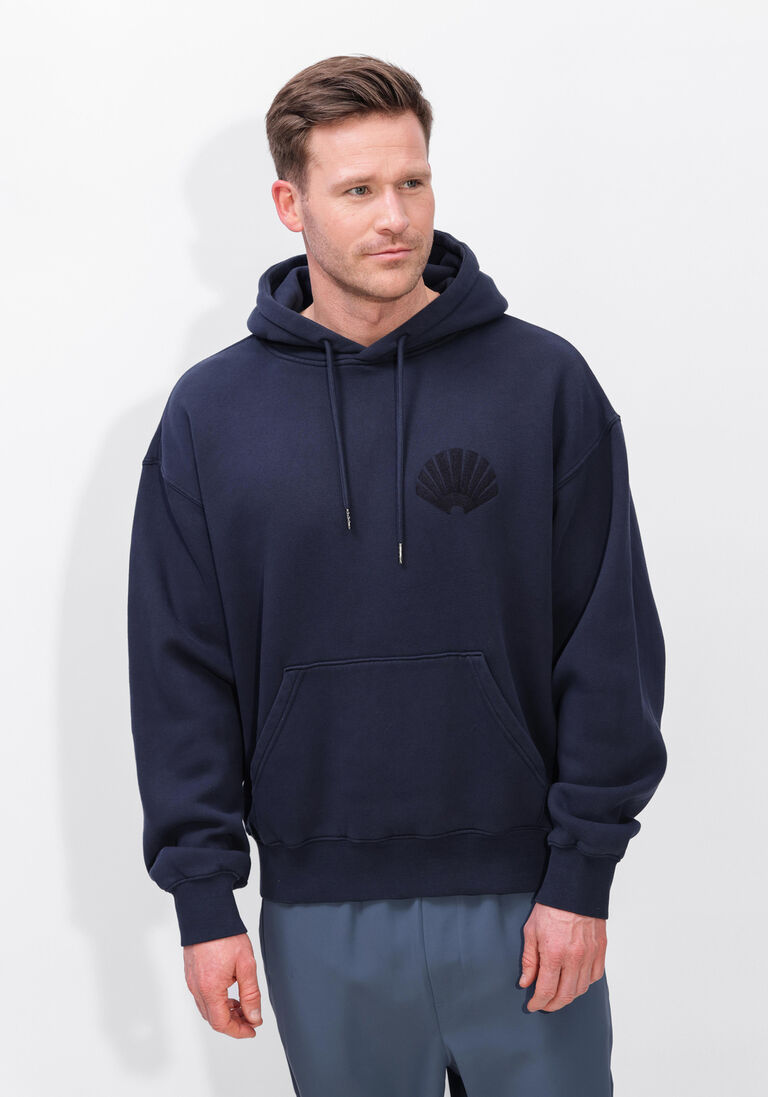 donkerblauwe new amsterdam surf association sweater chop hoodie