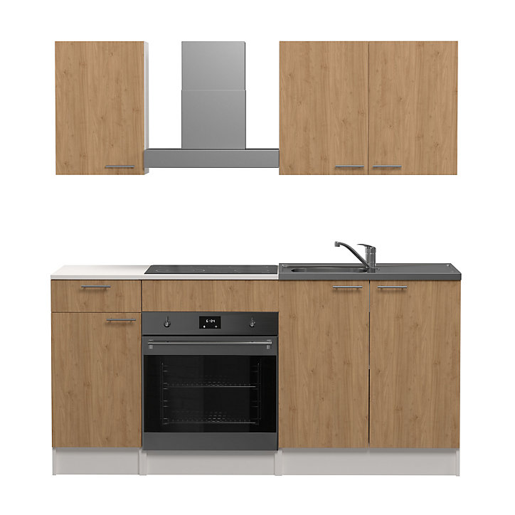 Meuble haut de cuisine Primalight 2 porte L. 80 cm chêne