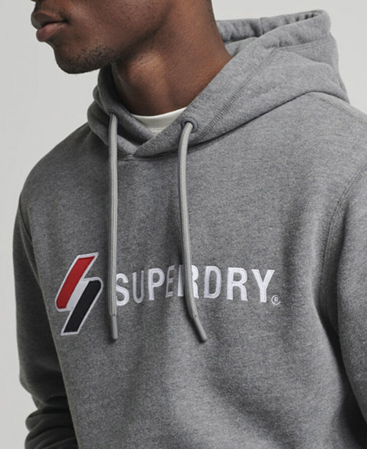 Superdry Code SL Applique hættetrøje Grå