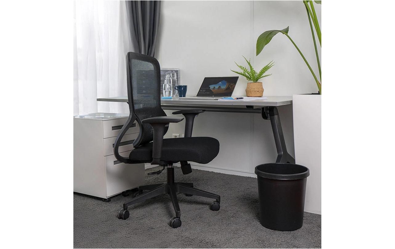 Bürostuhl FlexSeat Schwarz<br>Drehbarer Stuhl mit Armlehnen