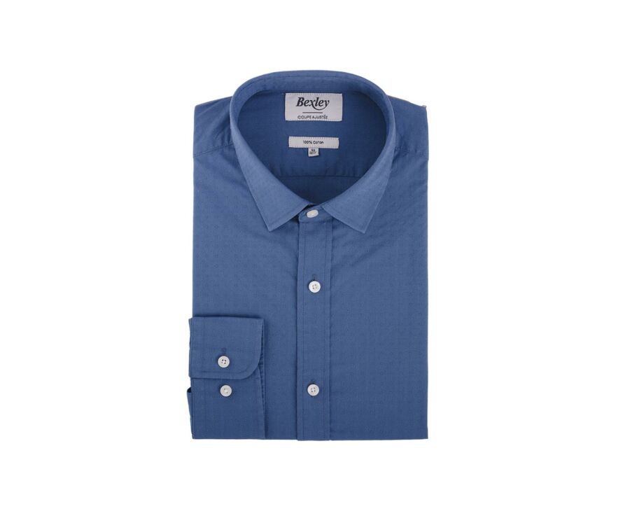 Chemise à motifs Denim clair - LAMBERTIN