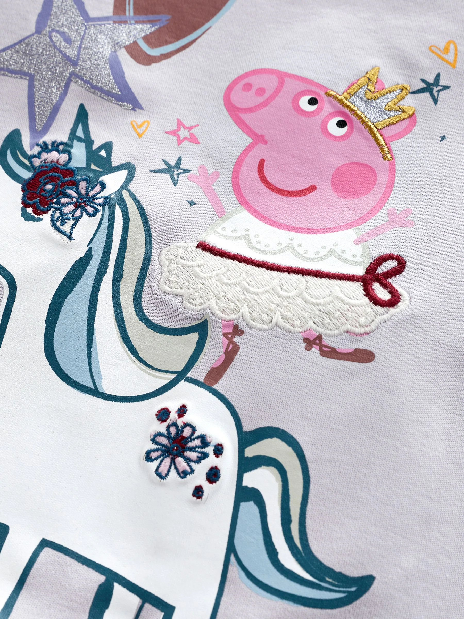 Lila/wit met Peppa Pig - Verpakking van 2 comfortabele pyjama's met licentie (9 mnd - 8 jr)