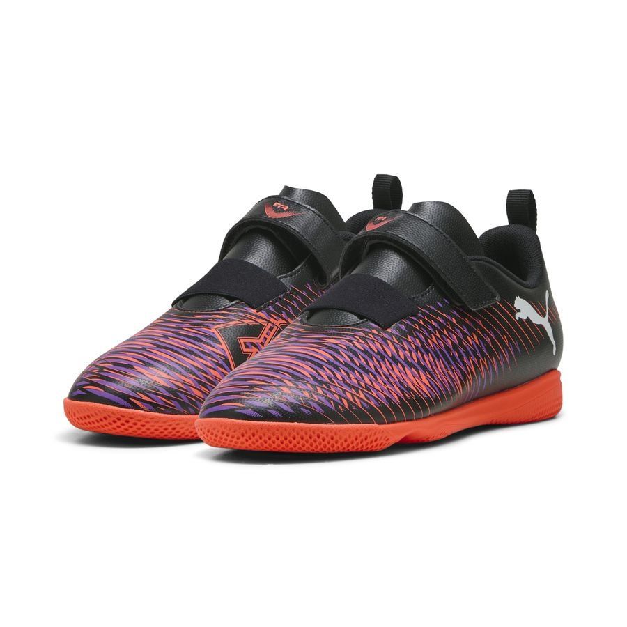 PUMA Future 8 Play Velcro TT Unlimited - Noir/Blanc/Glowing Red Enfant