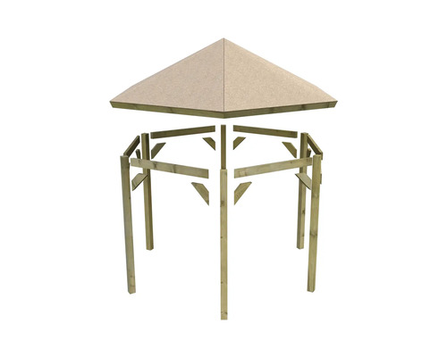 Karibu Classic Felm Paviljoen met Kap 324 x 370 cm drukbehandeld