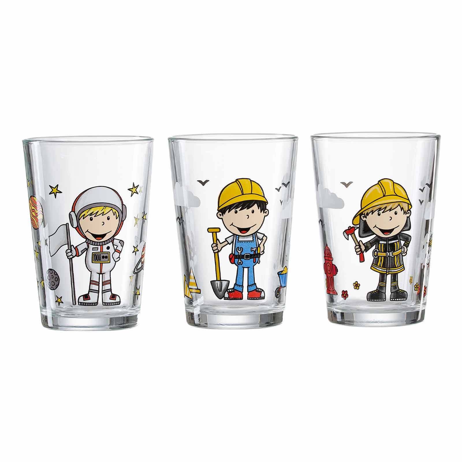 Ritzenhoff & Breker Kindergläser Berufe Jungen 205 ml 3er Set