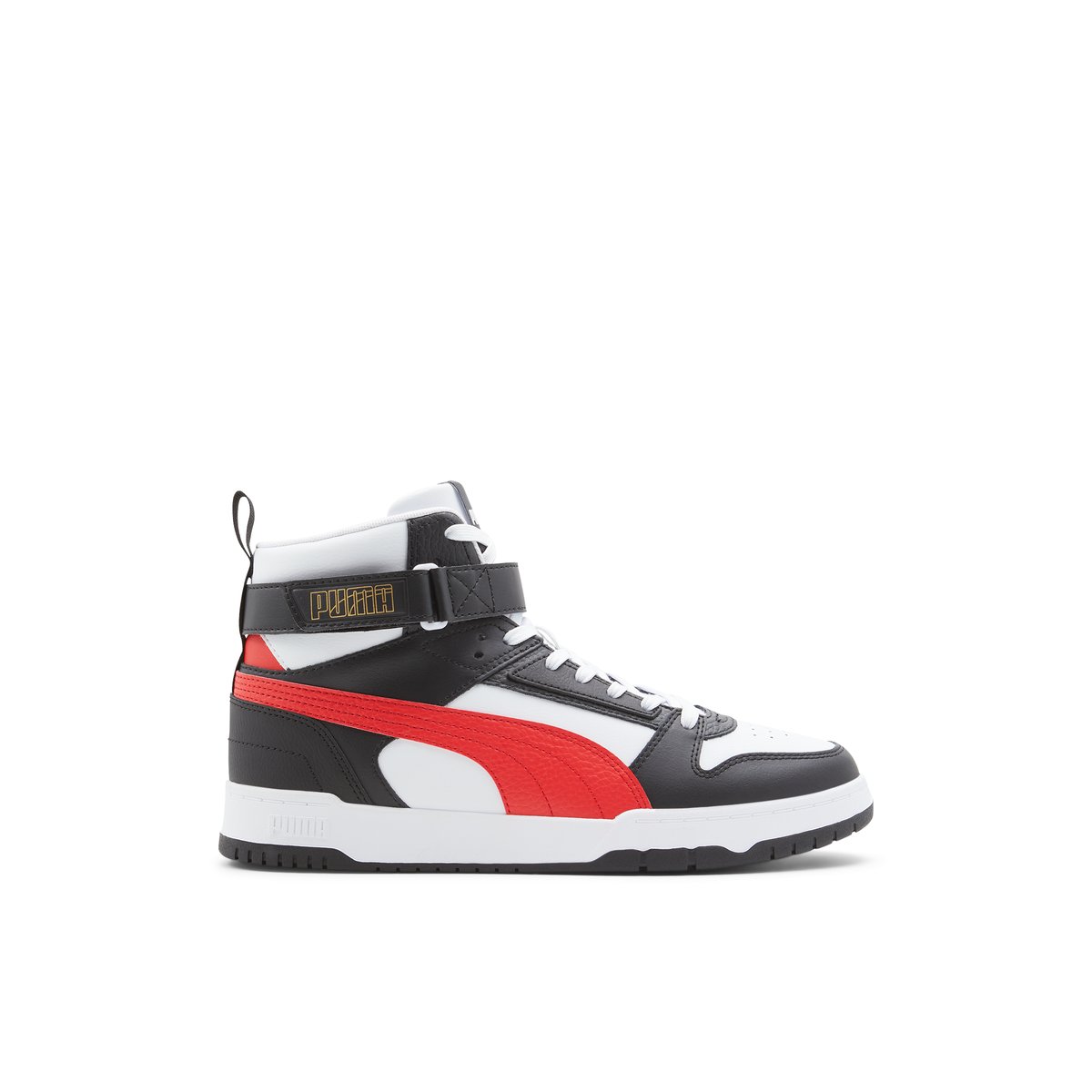 PUMA-Rebound-m-Baskets montantes - Talon plat - Noir