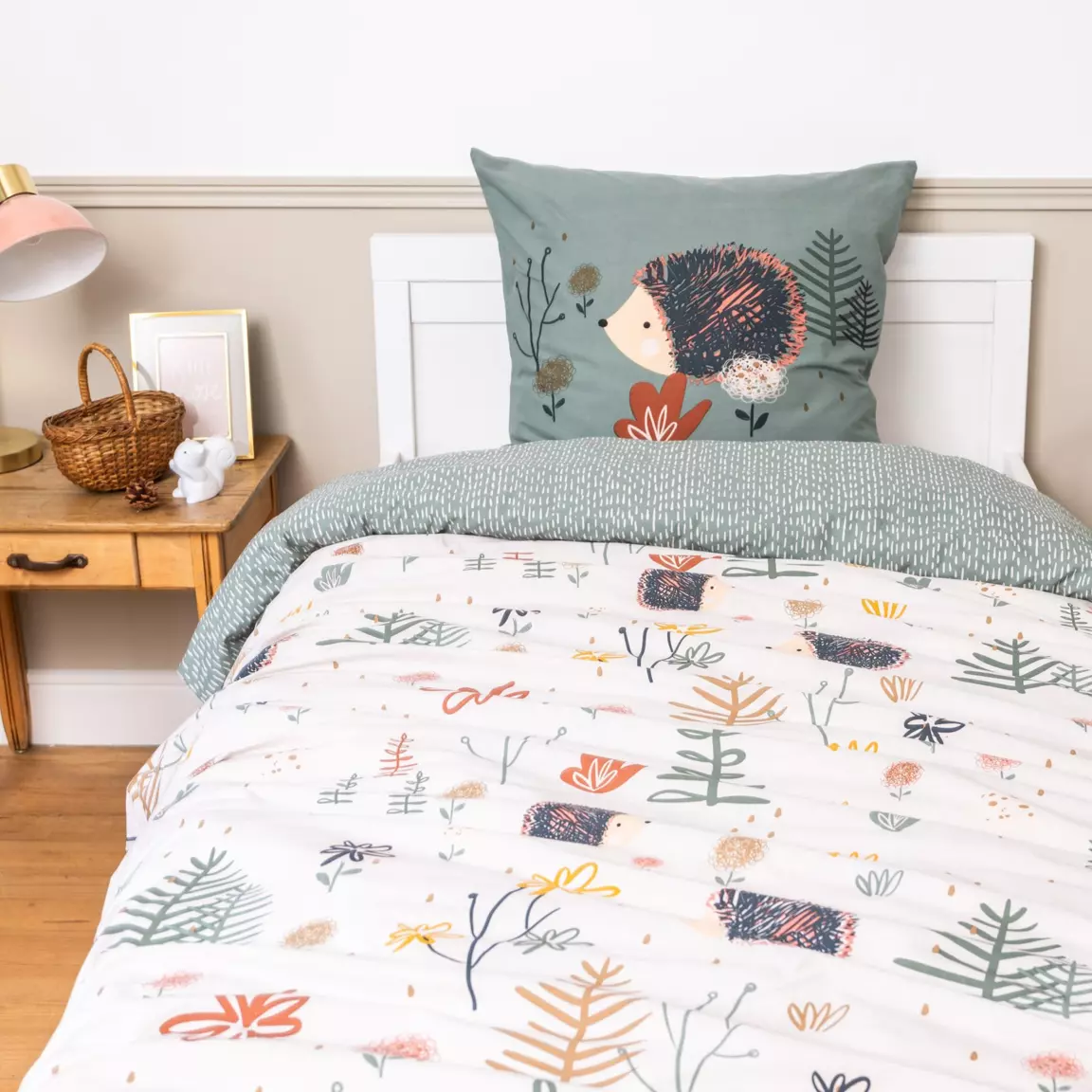 Housse de couette et une taie enfant coton (140 x 200 cm) Polisson Multicolore