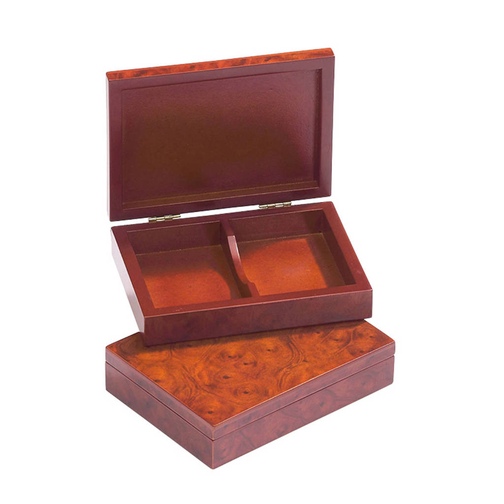 houten opberg box voor speelkaarten Houten opbergbox voor een