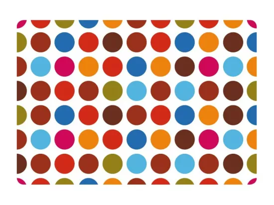 Chariot pliant à roulettes - Structure métallique grise, 2 niveaux en stratifié motif Ronds couleurs - 72*66*43 cm - BAUHAUS
